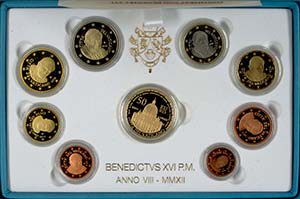 Vatikanstaat 1 Cent bis 2 Euro, 2012, Euro ... 