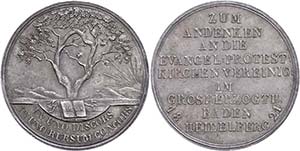 Medallions Germany before 1900 Baden, silver ... 