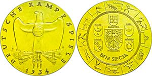 Medaillen Deutschland nach 1900 Vergoldete ... 