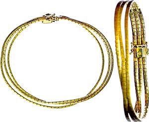 Gold and Silver Jewellery 3-row limbs ... 