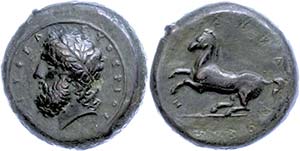Sicily Syracuse, Æ (20, 11 g), 245-317 BC. ... 