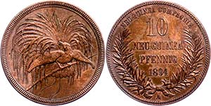 Münzen der deutschen Kolonien Neuguinea, 10 ... 