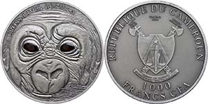 Cameroun 1.000 Franc, 2013, baby gorilla, 1 ... 