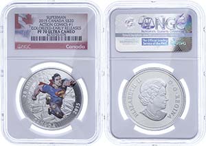 Canada 20 Dollars, 2015, Superman action ... 