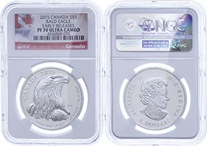 Canada 5 Dollars, 2015, soon eagle, in Slab ... 