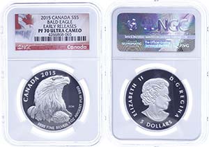 Canada 5 Dollars, 2015, soon eagle, in Slab ... 