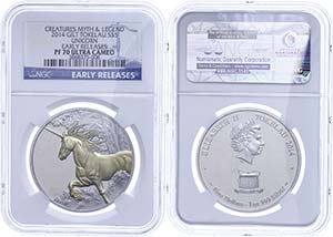 Coins Tokelau 5 Dollars, 2014, unicorn, ... 