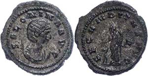 Coins Roman Imperial Period Salonina, 265 / ... 