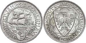 Coins Weimar Republic 5 Reichmark, 1927, 100 ... 