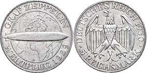 Coins Weimar Republic 5 Reichmark, 1930, D, ... 