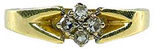 Rings Ladies diamond ring, 585 yellow gold, ... 
