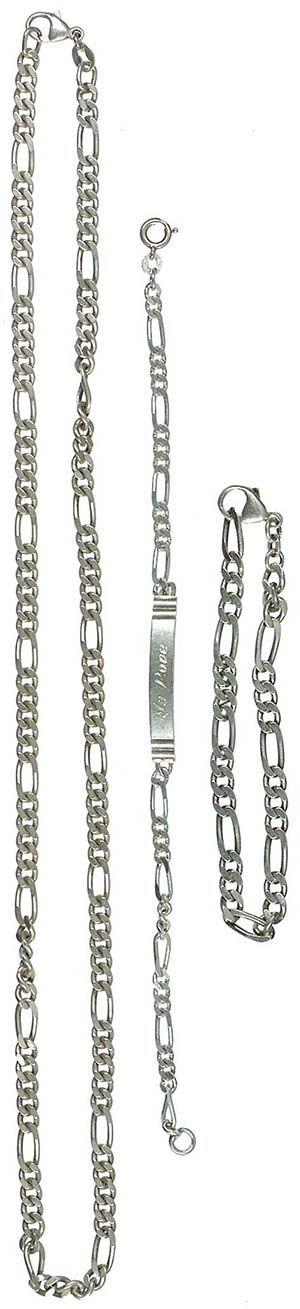 Necklaces without Gems Figaro curb chain ... 