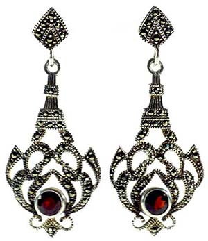 Gemmed Earrings Extreme decorative pair ... 