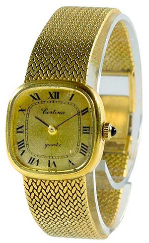 Gold Wristwatches for Women Certina womens ... 