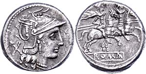 Münzen Römische Republik Anonym, Denar ... 