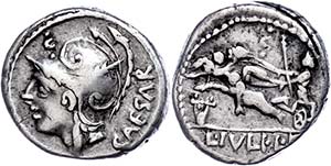Coins Roman Republic L. Julius L f. Caesar, ... 