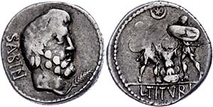 Coins Roman Republic L. Titurius L. F. ... 