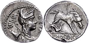 Münzen Römische Republik C. Hosidius C. f. ... 
