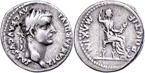Coins Roman Imperial Period Tiberius, 14-37, ... 