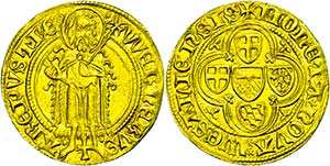 Trier Archdiocese Gold guilders (3, 49 g), ... 