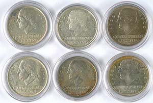 Coins Weimar Republic 6 x 5 Reichmark, 1929, ... 