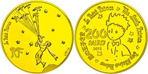 France 200 Euro, Gold, 2015, Le Peptit ... 