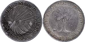 Guatemala 8 Reales, 1836, NG M, KM 4, wz. ... 