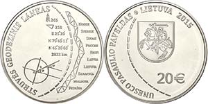 Lithuania 20 Euro, 2015, UNESCO World ... 