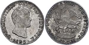 Mexiko 8 Reales, 1823, JM, Augustin I. ... 