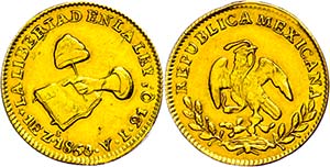 Mexiko 2 Escudos, Gold, 1860, Zacatecas, ZS ... 