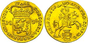 Niederlande Westfriesland, 14 Gulden, Gold, ... 