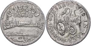Schweiz Basel, Doppeltaler (50,99g), 1741, ... 