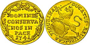 Switzerland Zurich, ducat (3, 44 g), 1741, ... 