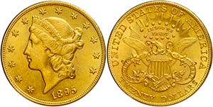 Coins USA 20 Dollars, Gold, 1895, without ... 