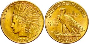 Coins USA 10 Dollars, Gold, 1926, Indian ... 