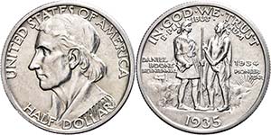 Coins USA 1 / 2 Dollar, 1935, Boone, KM ... 