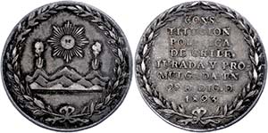 Medallions Foreign before 1900 Chile, silver ... 