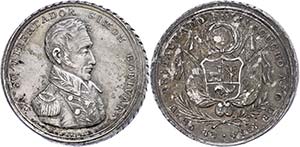 Medaillen Ausland vor 1900 Peru, Ayacucho, ... 