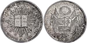 Medallions Foreign before 1900 Peru, silver ... 