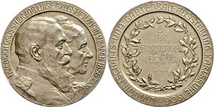 Medallions Germany after 1900 Baden, gilded ... 