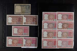 Banknoten Asien Indien, 1940-1996, Sammlung ... 
