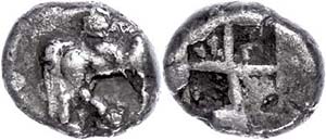 Makedonien Tetrobol (2,25 g), 498-454 v. ... 