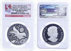 Kanada 15 Dollars, 2014, Maple of Longevity, ... 