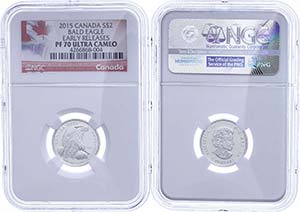 Canada 2 Dollars, 2015, soon eagle, in Slab ... 