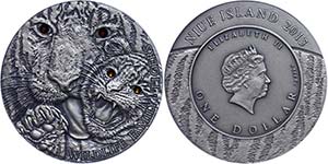 Niue 1 Dollar, 2013, Tiger, 1 Unze Silber, ... 