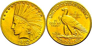 Coins USA 10 Dollars, Gold, 1910, Denver, ... 