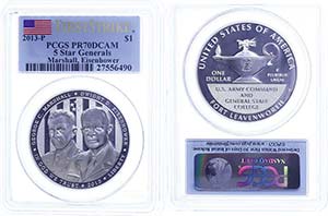 USA 1 Dollar, 2013, P, 5 Star General ... 
