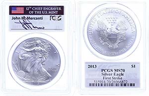 USA 1 Dollar, 2013, Silver Eagle, in Slab ... 