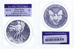 USA 1 Dollar, 2013, W, Silver Eagle, in Slab ... 