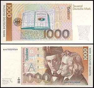 Geldscheine Deutsche Bundesbank 1000 ... 